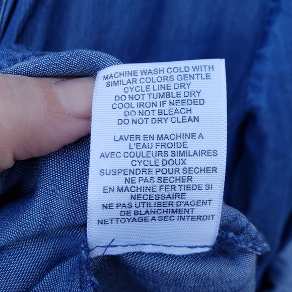 Soft Joie Long Sleeve Eugine Chambray Shirt Dress - XS - Picture 9 of 11